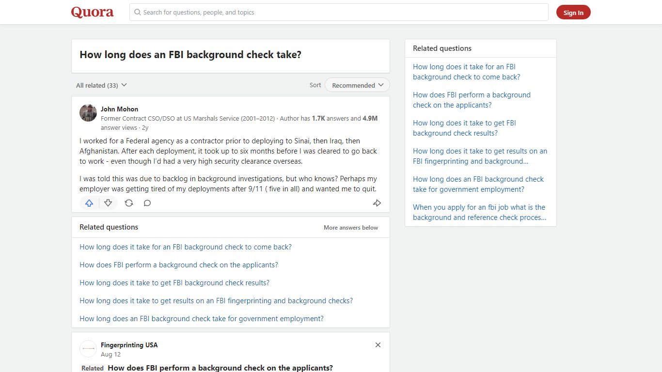 How long does an FBI background check take? - Quora